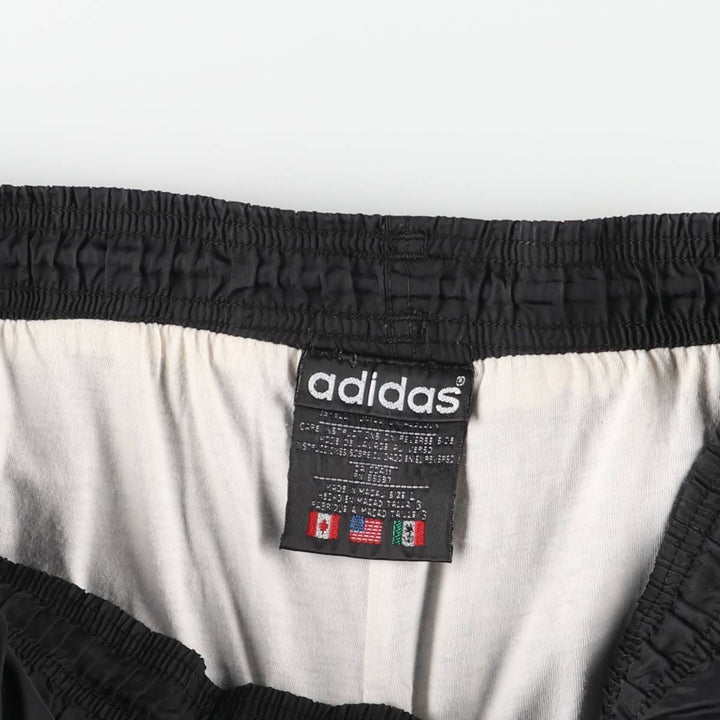 80s-90'S Adidas nylon pants, rustling pants, men's size L, vintage Nylon black type Vintage Second Hand