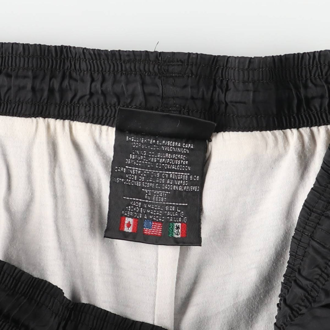 80s-90'S Adidas nylon pants, rustling pants, men's size L, vintage Nylon black type Vintage Second Hand