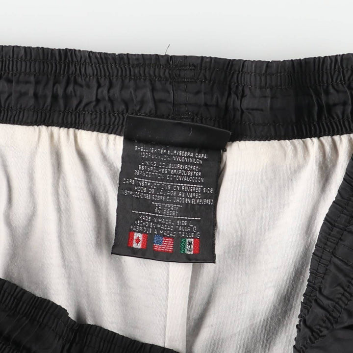 80s-90'S Adidas nylon pants, rustling pants, men's size L, vintage Nylon black type Vintage Second Hand
