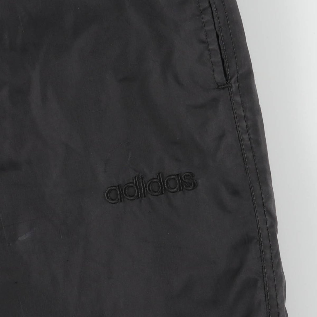 80s-90'S Adidas nylon pants, rustling pants, men's size L, vintage Nylon black type Vintage Second Hand