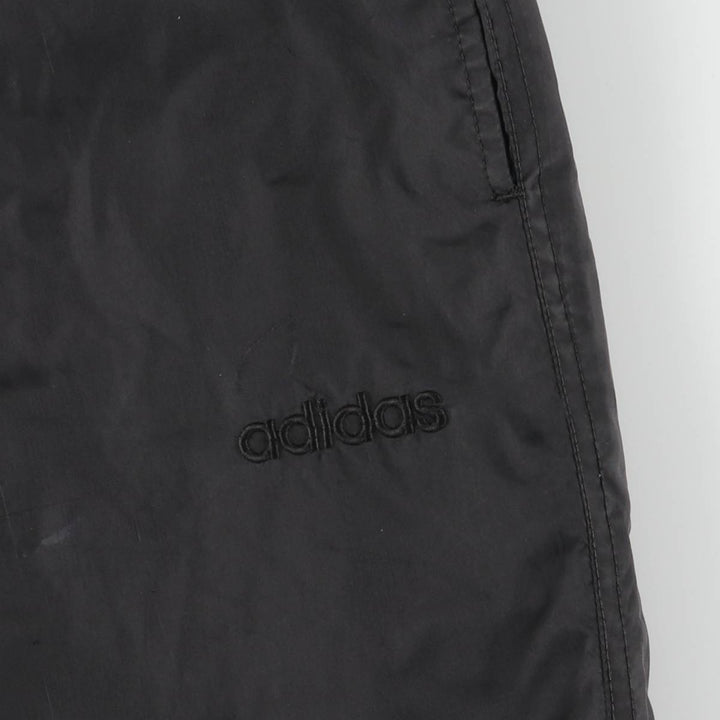 80s-90'S Adidas nylon pants, rustling pants, men's size L, vintage Nylon black type Vintage Second Hand