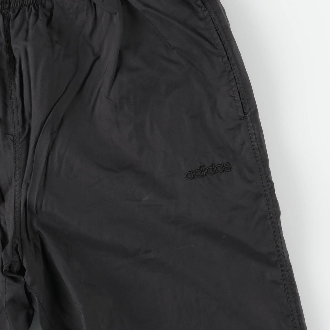 80s-90'S Adidas nylon pants, rustling pants, men's size L, vintage Nylon black type Vintage Second Hand
