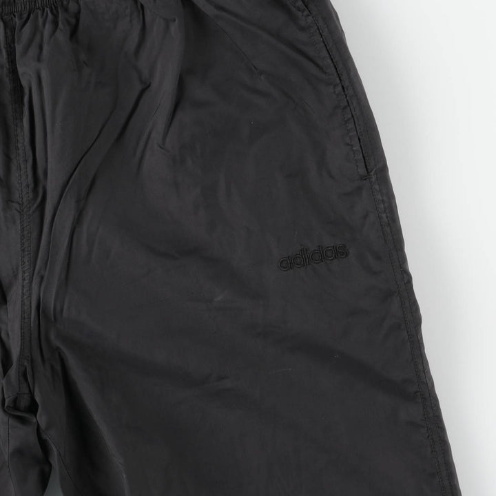 80s-90'S Adidas nylon pants, rustling pants, men's size L, vintage Nylon black type Vintage Second Hand