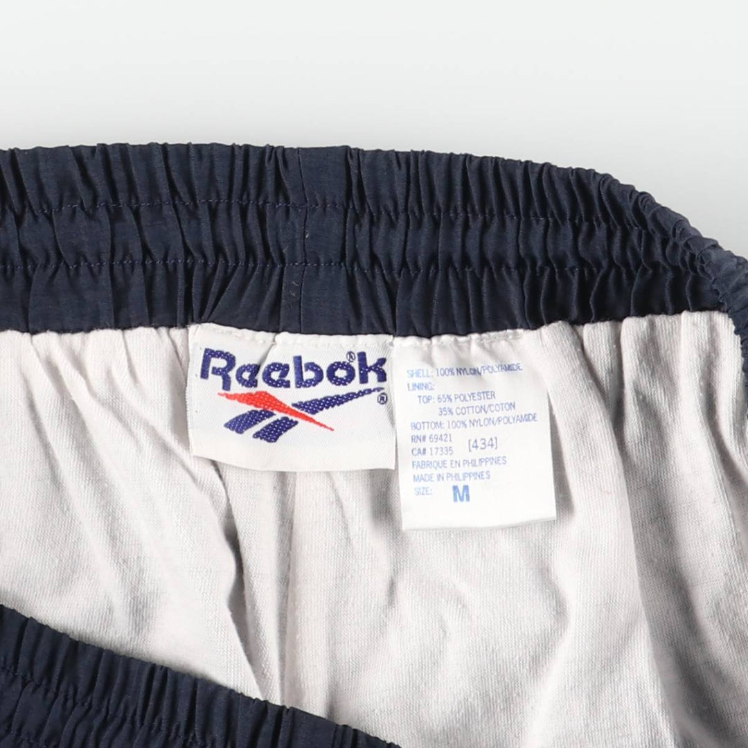 90'S Reebok nylon pants, crinkle pants, men's size M, vintage Nylon navy blue type Vintage Second Hand