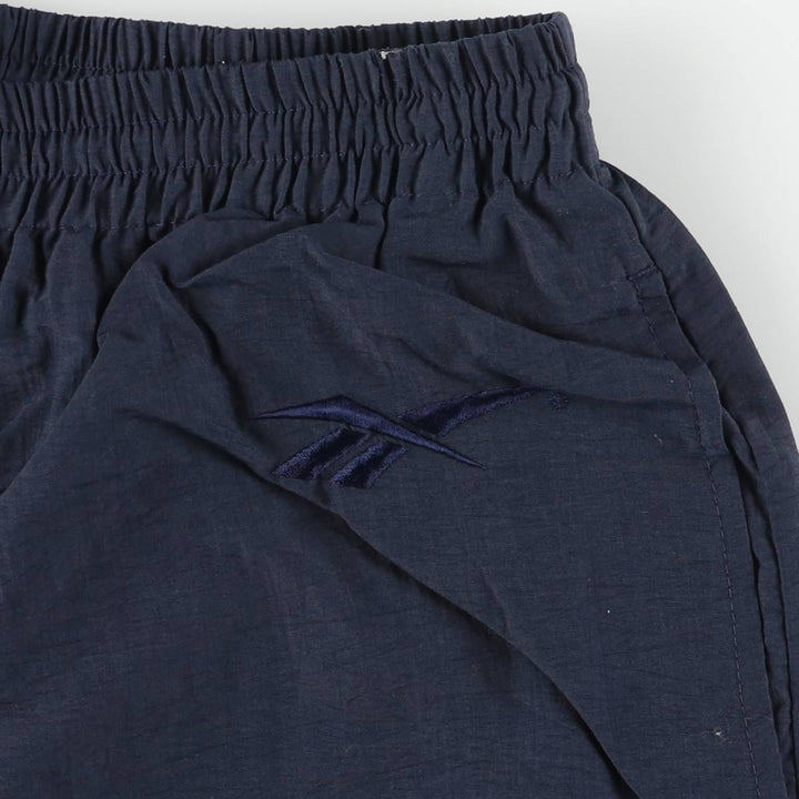 90'S Reebok nylon pants, crinkle pants, men's size M, vintage Nylon navy blue type Vintage Second Hand