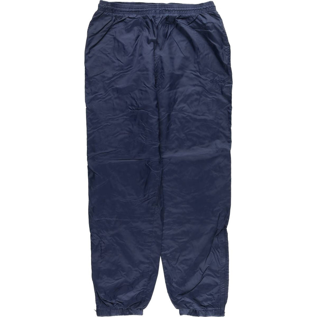 Vintage 80s-90'S Adidas nylon pants, crinkle pants, men's size L Nylon navy blue type Vintage Second Hand