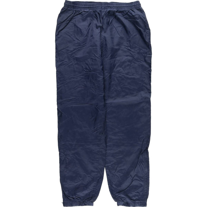 Vintage 80s-90'S Adidas nylon pants, crinkle pants, men's size L Nylon navy blue type Vintage Second Hand