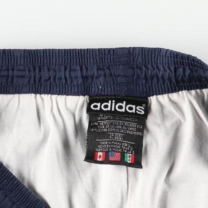 Vintage 80s-90'S Adidas nylon pants, crinkle pants, men's size L Nylon navy blue type Vintage Second Hand
