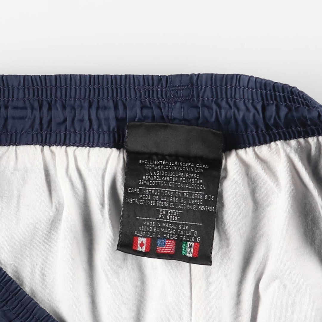 Vintage 80s-90'S Adidas nylon pants, crinkle pants, men's size L Nylon navy blue type Vintage Second Hand