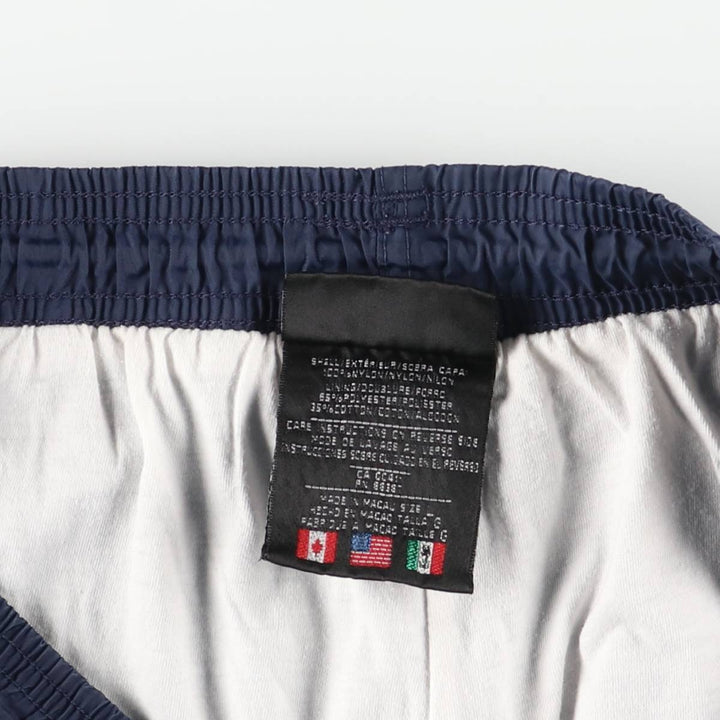 Vintage 80s-90'S Adidas nylon pants, crinkle pants, men's size L Nylon navy blue type Vintage Second Hand