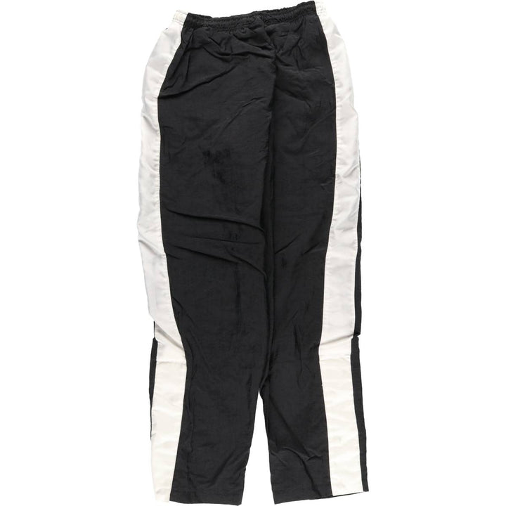 90s~ Nike Nylon Pants, Shaka Shaka Pants, Men's Size Medium, Vintage Nylon black type Vintage Second Hand
