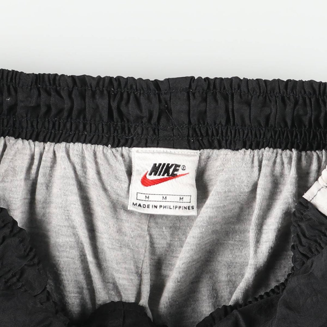 90s~ Nike Nylon Pants, Shaka Shaka Pants, Men's Size Medium, Vintage Nylon black type Vintage Second Hand