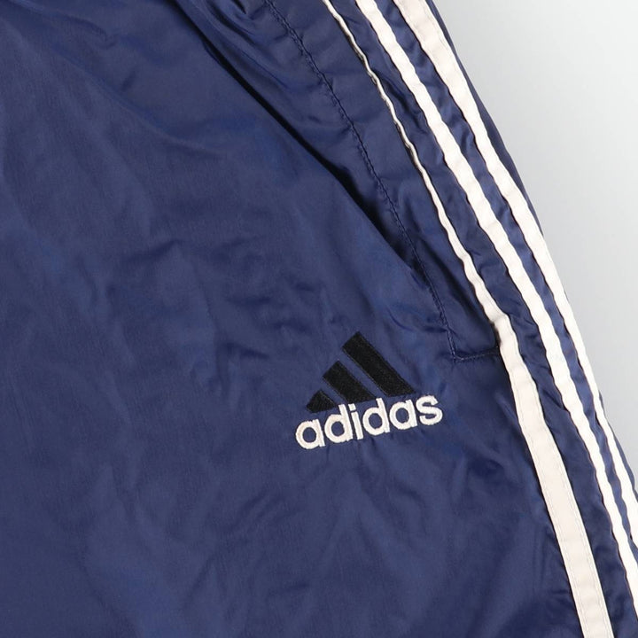 Vintage 90s-00'S Adidas nylon pants, crinkle pants, men's size L unclear navy blue type Vintage Second Hand