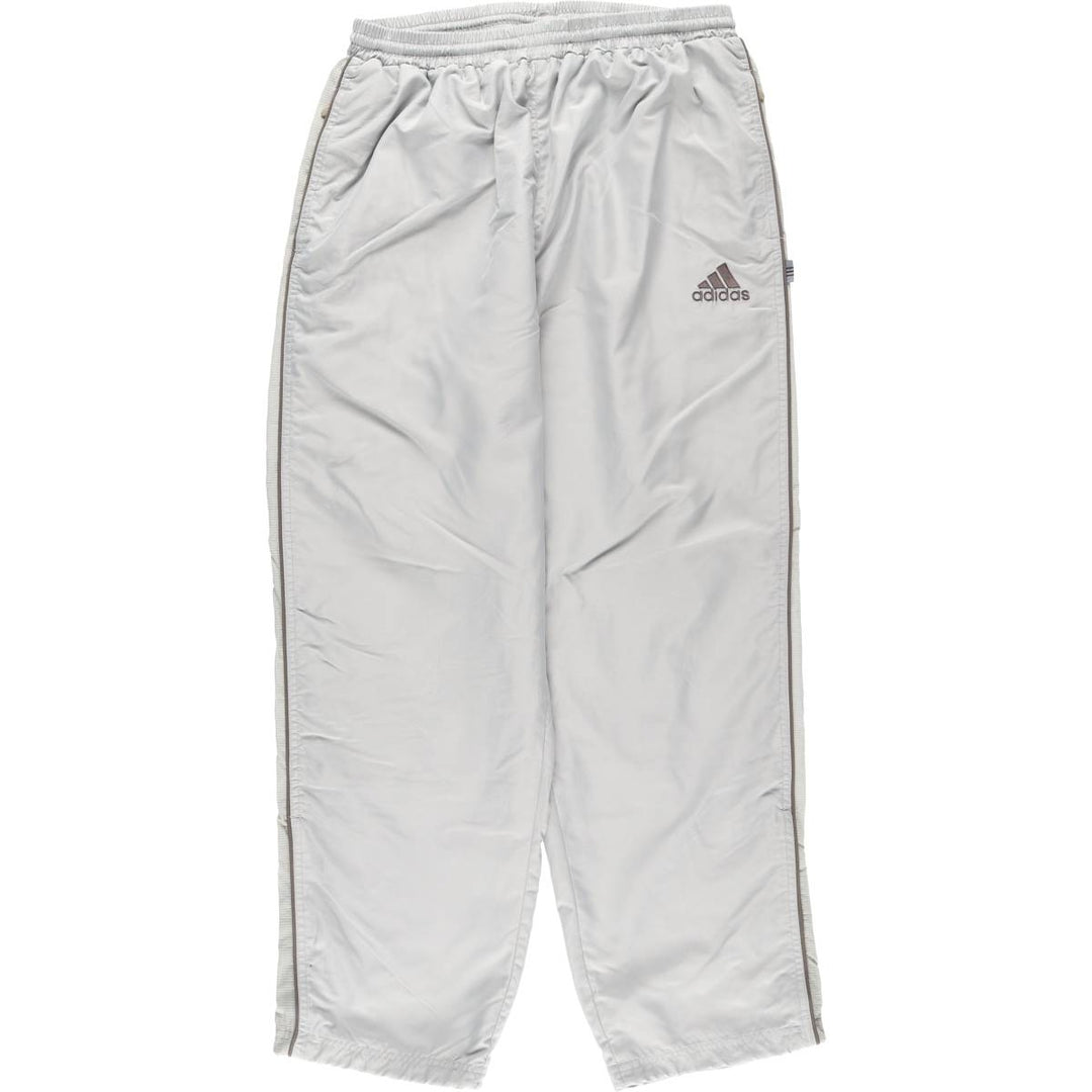 Vintage 90s-00'S Adidas nylon pants, crinkle pants, men's size L unclear gray type Vintage Second Hand