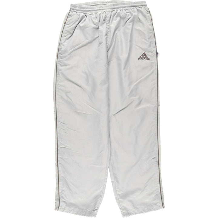 Vintage 90s-00'S Adidas nylon pants, crinkle pants, men's size L unclear gray type Vintage Second Hand