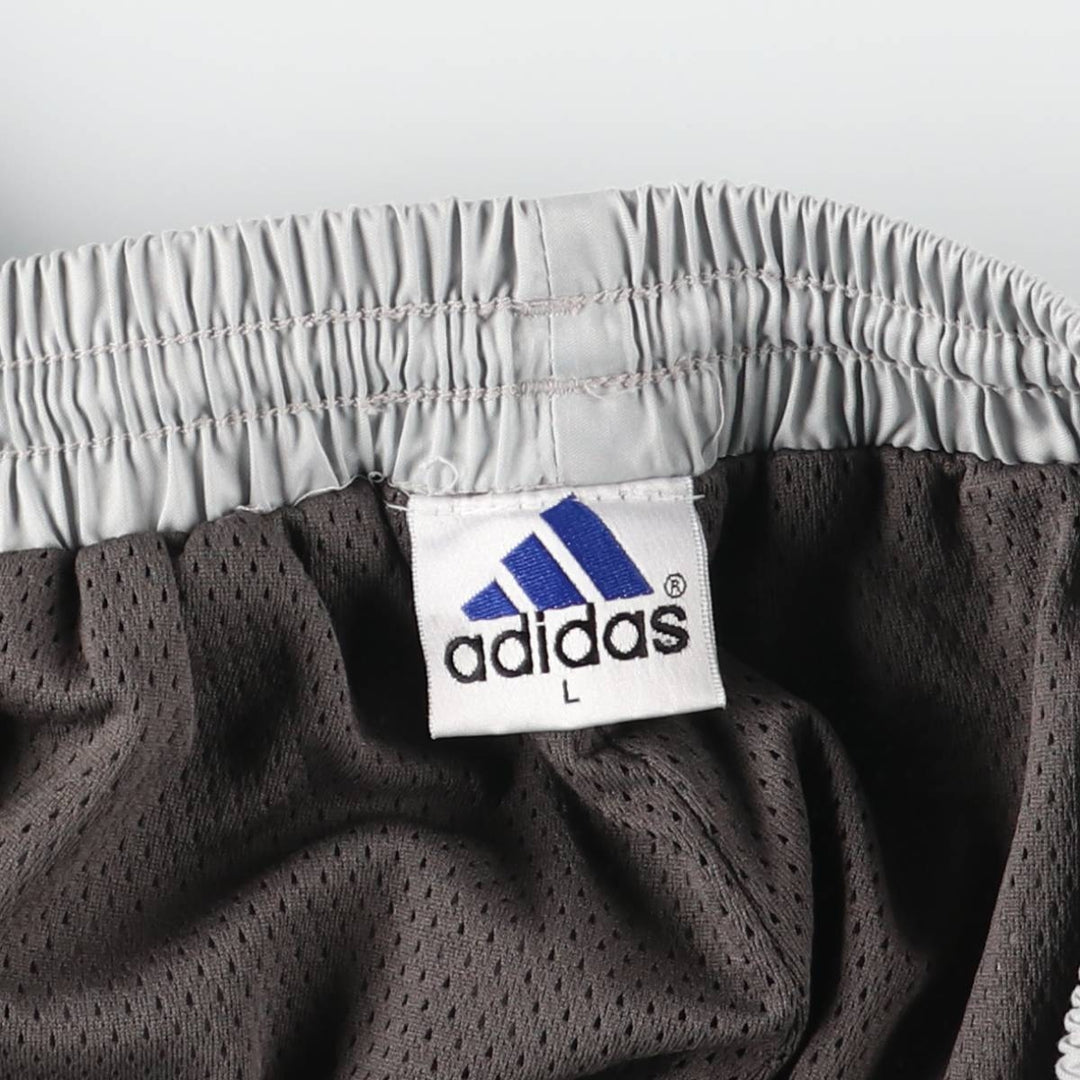 Vintage 90s-00'S Adidas nylon pants, crinkle pants, men's size L unclear gray type Vintage Second Hand