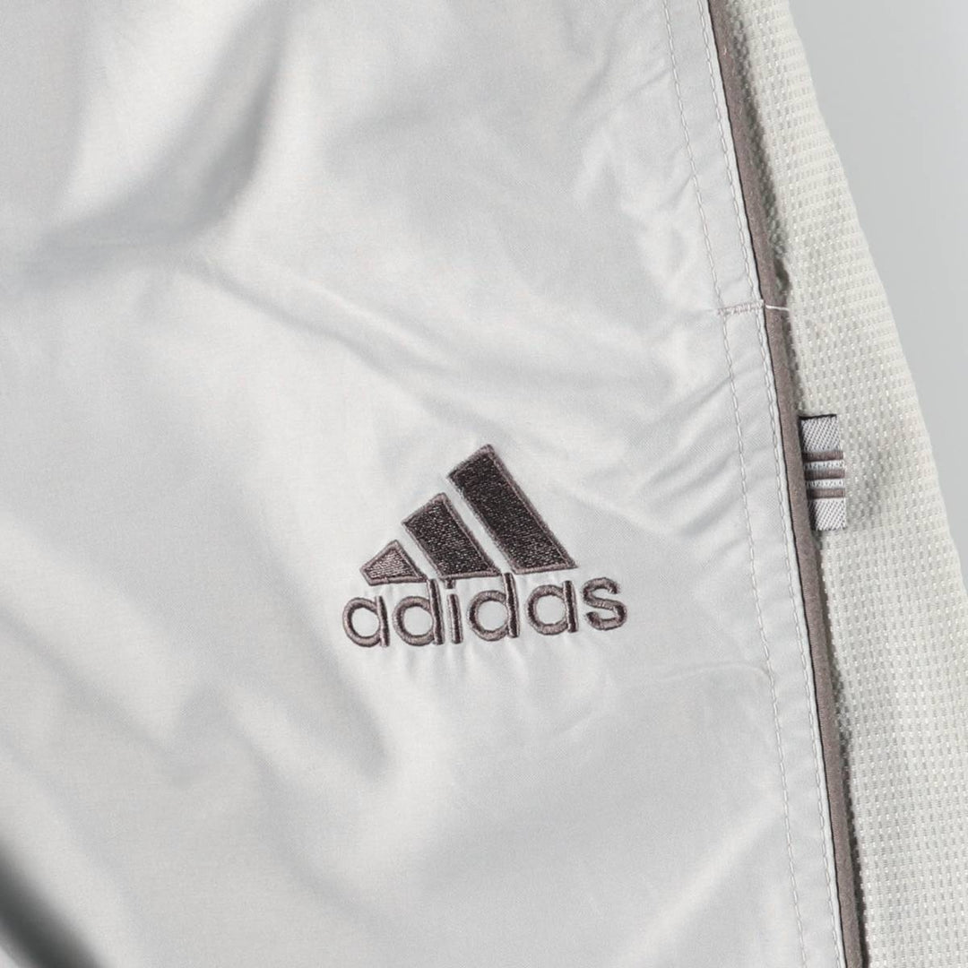 Vintage 90s-00'S Adidas nylon pants, crinkle pants, men's size L unclear gray type Vintage Second Hand