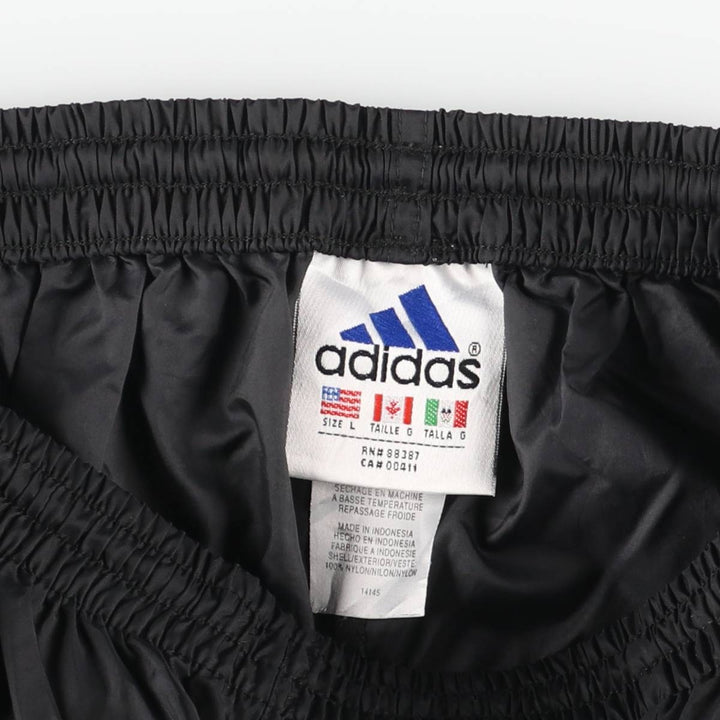 Vintage 90s-00'S Adidas nylon pants, crinkle pants, men's size L Nylon black type Vintage Second Hand