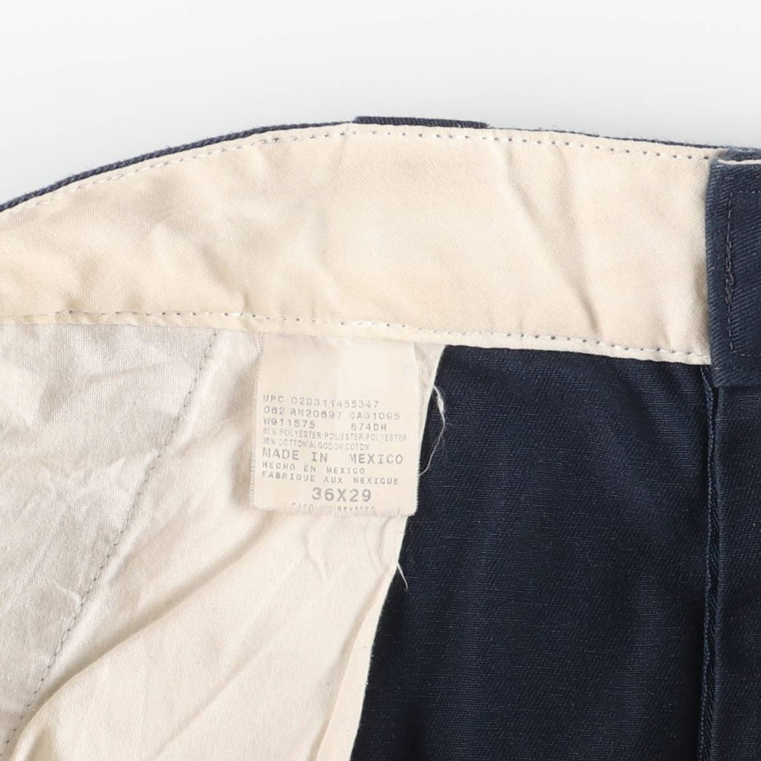 Dickies 774 Original Fit Work Pants, Men's, Size W35 polyester navy blue type Vintage Second Hand