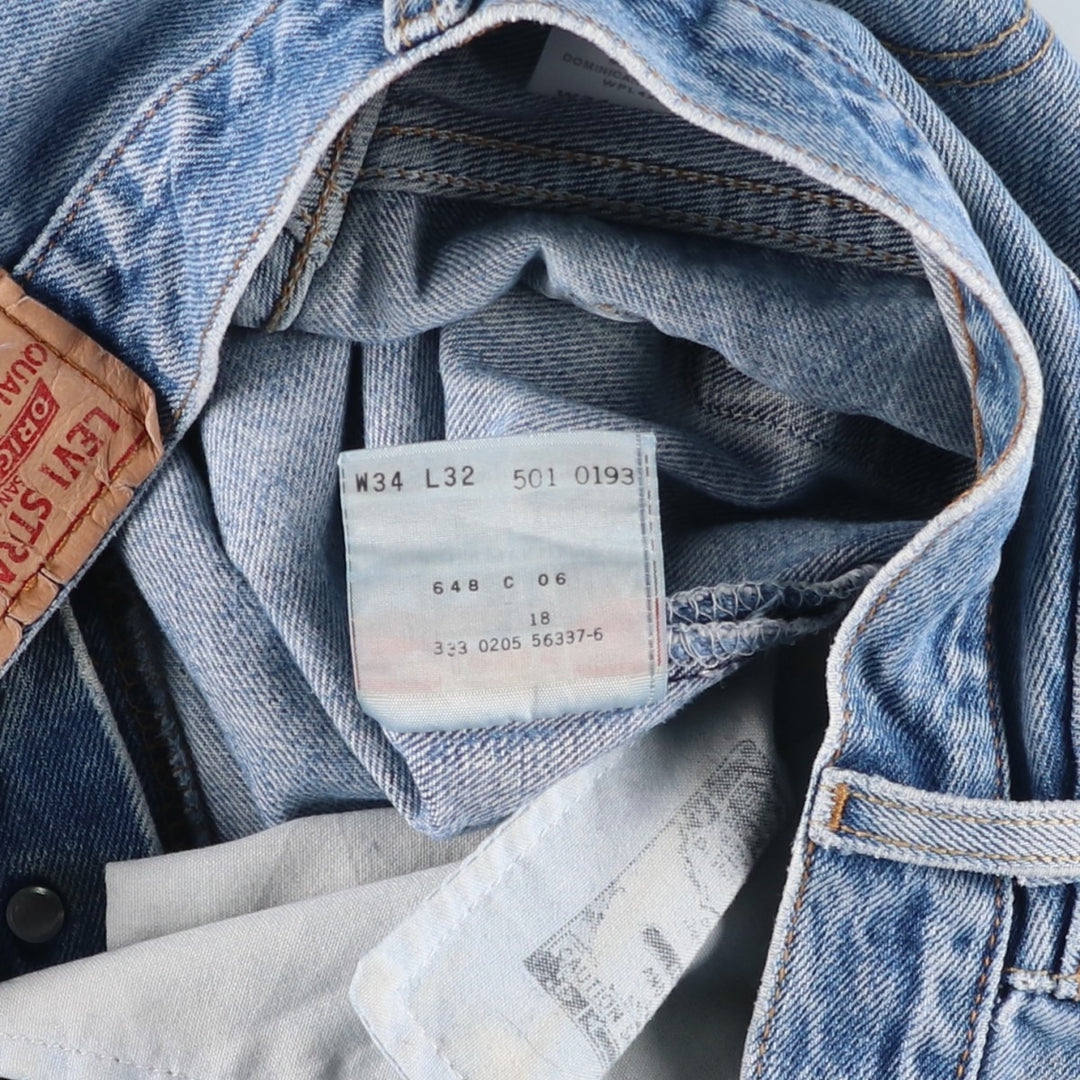 2000'S Levi's 501 0193 Straight Denim Pants, Men's, Size W35 cotton blue type Vintage Second Hand