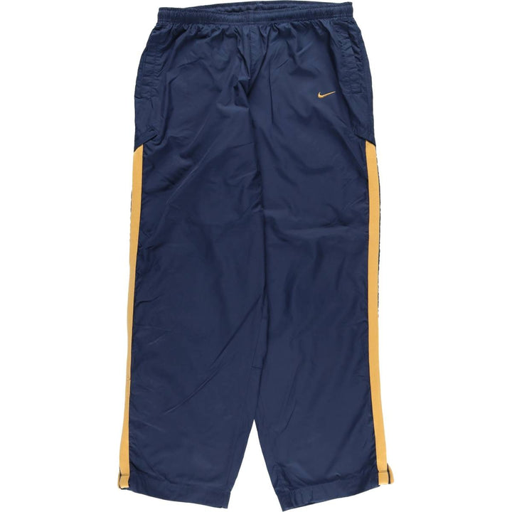 00'S Nike Warm-up Pants, Nylon Pants, Rustling Pants, Men's XL Size polyester navy blue type Vintage Second Hand