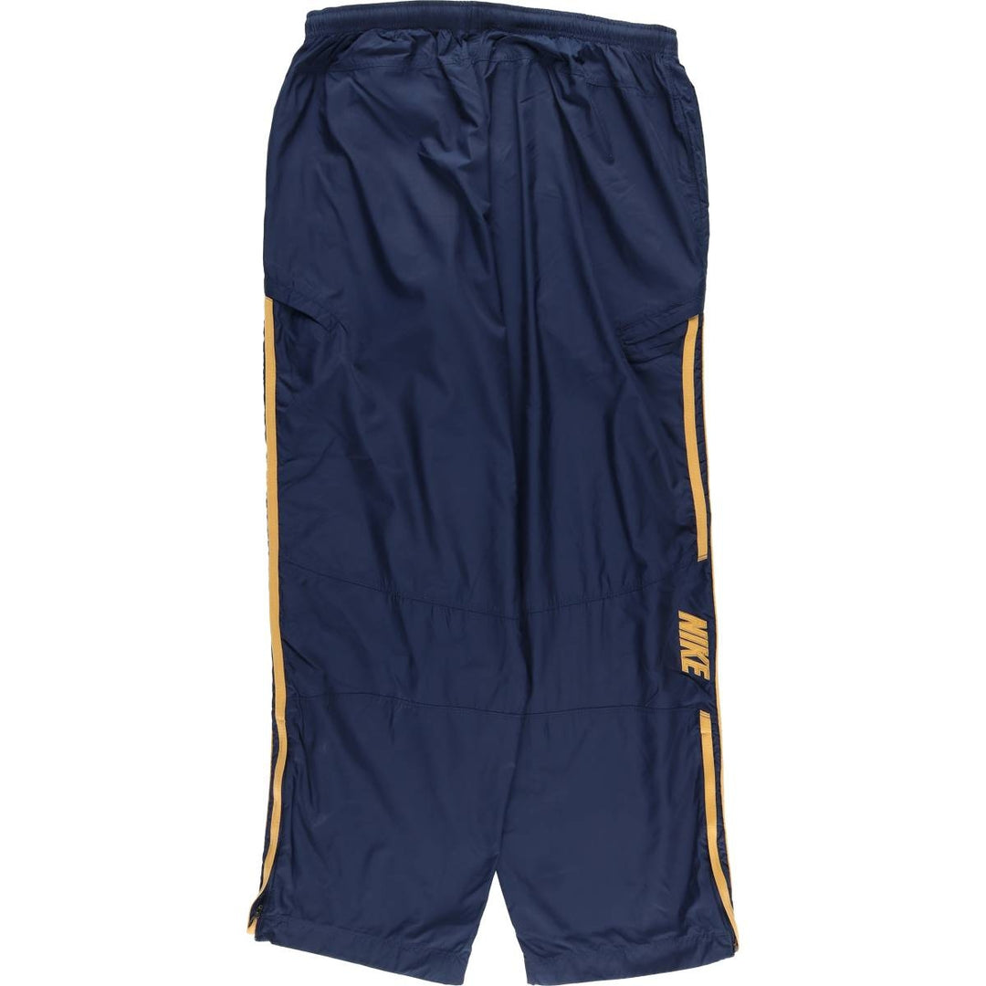 00'S Nike Warm-up Pants, Nylon Pants, Rustling Pants, Men's XL Size polyester navy blue type Vintage Second Hand