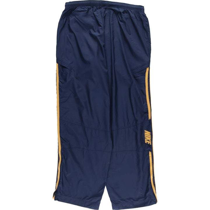 00'S Nike Warm-up Pants, Nylon Pants, Rustling Pants, Men's XL Size polyester navy blue type Vintage Second Hand