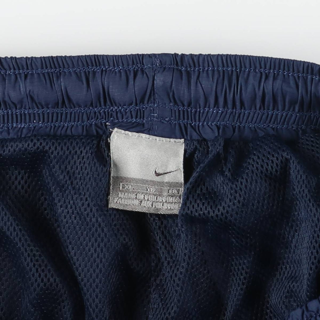 00'S Nike Warm-up Pants, Nylon Pants, Rustling Pants, Men's XL Size polyester navy blue type Vintage Second Hand