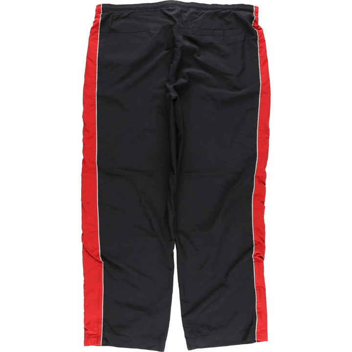 00'S Nike Warm-up Pants, Nylon Pants, Rustling Pants, Men's XL Size polyester black type Vintage Second Hand