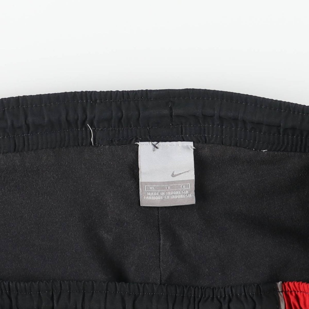 00'S Nike Warm-up Pants, Nylon Pants, Rustling Pants, Men's XL Size polyester black type Vintage Second Hand