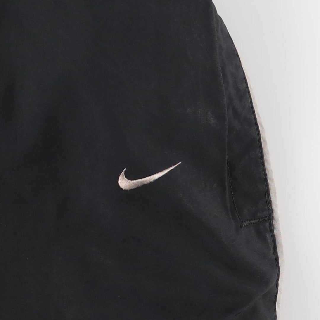 00'S Nike Warm-up Pants, Nylon Pants, Rustling Pants, Men's XL Size polyester black type Vintage Second Hand