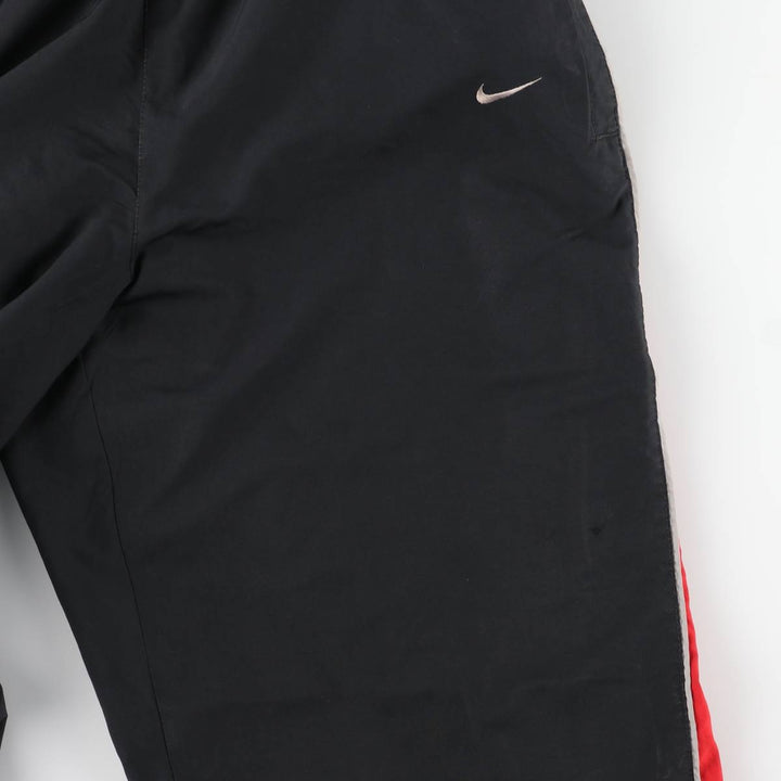 00'S Nike Warm-up Pants, Nylon Pants, Rustling Pants, Men's XL Size polyester black type Vintage Second Hand