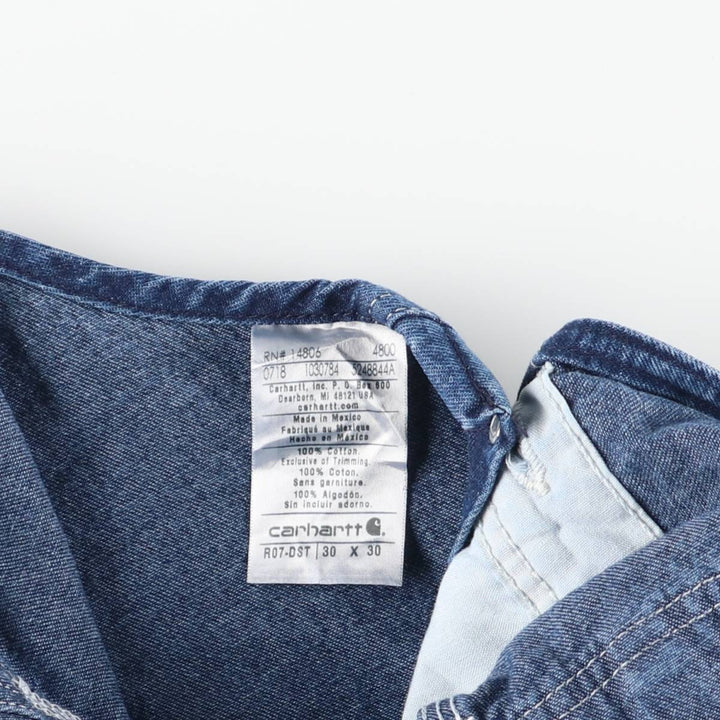 Carhartt Men's Denim Overalls (Size W31) cotton blue type Vintage Second Hand