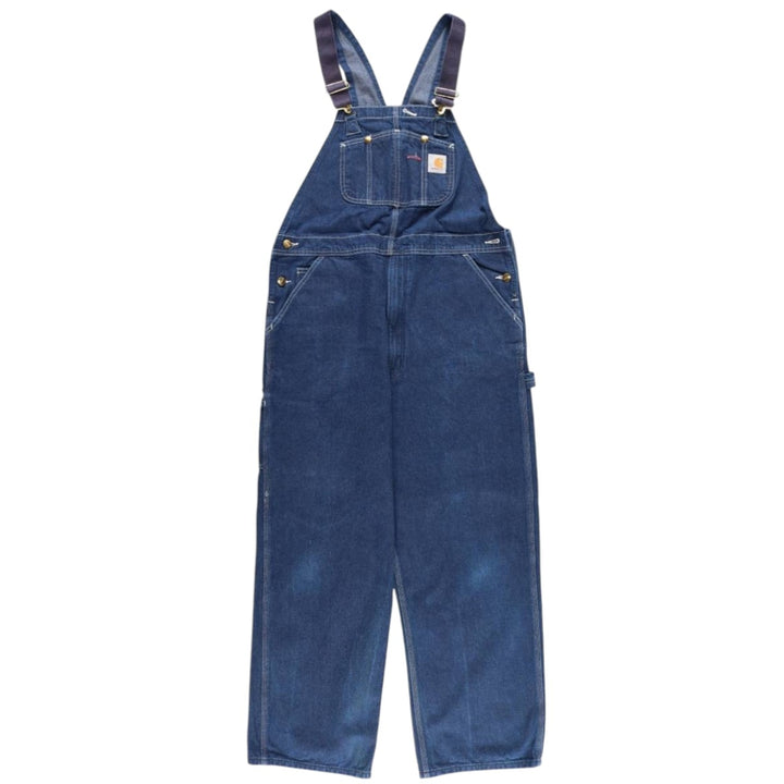 Carhartt denim overalls for men, equivalent to w39 cotton blue type Vintage Second Hand