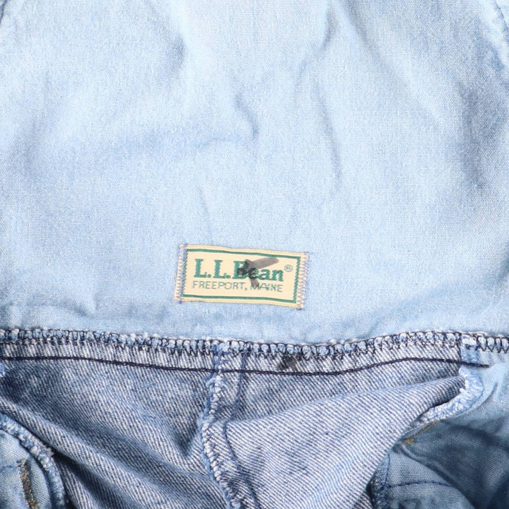 70s-80'S LLBean denim overalls, made in the USA, men's size W38 cotton blue type Vintage Second Hand
