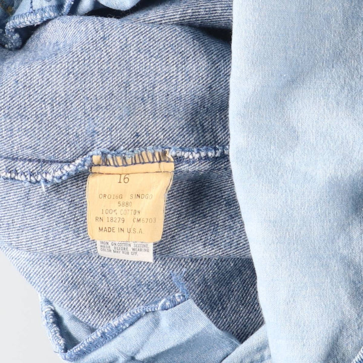 70s-80'S LLBean denim overalls, made in the USA, men's size W38 cotton blue type Vintage Second Hand