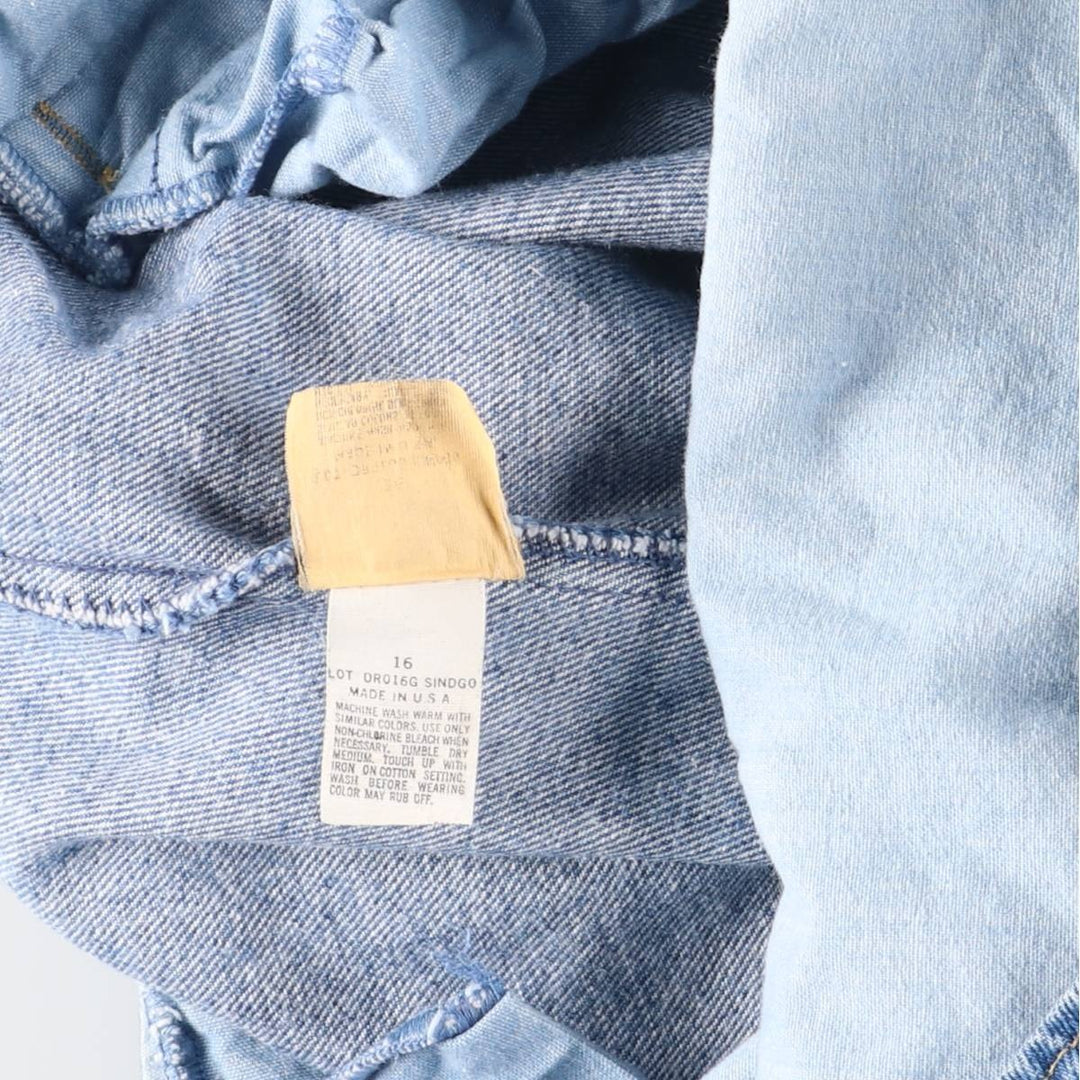 70s-80'S LLBean denim overalls, made in the USA, men's size W38 cotton blue type Vintage Second Hand