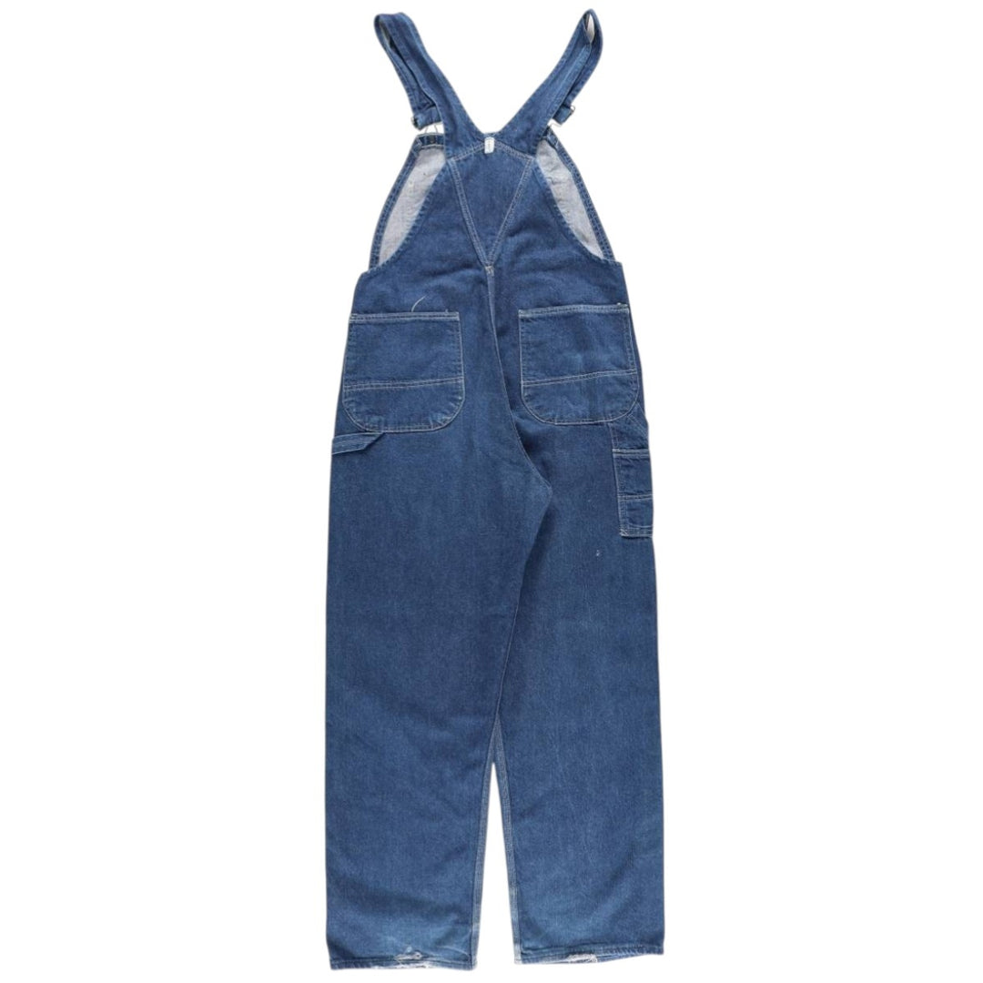 Key Logo Patch Denim Overalls, Made in USA, Men's, Size W33 cotton blue type Vintage Second Hand