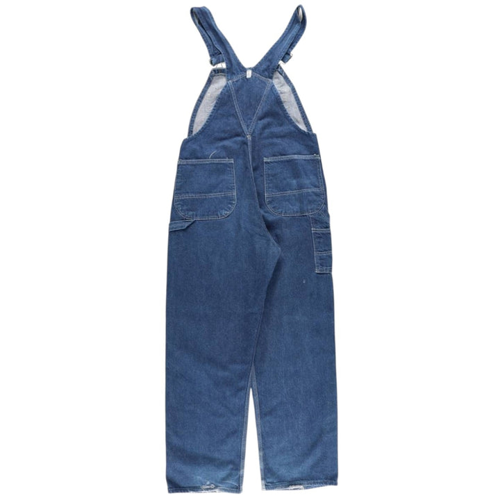 Key Logo Patch Denim Overalls, Made in USA, Men's, Size W33 cotton blue type Vintage Second Hand