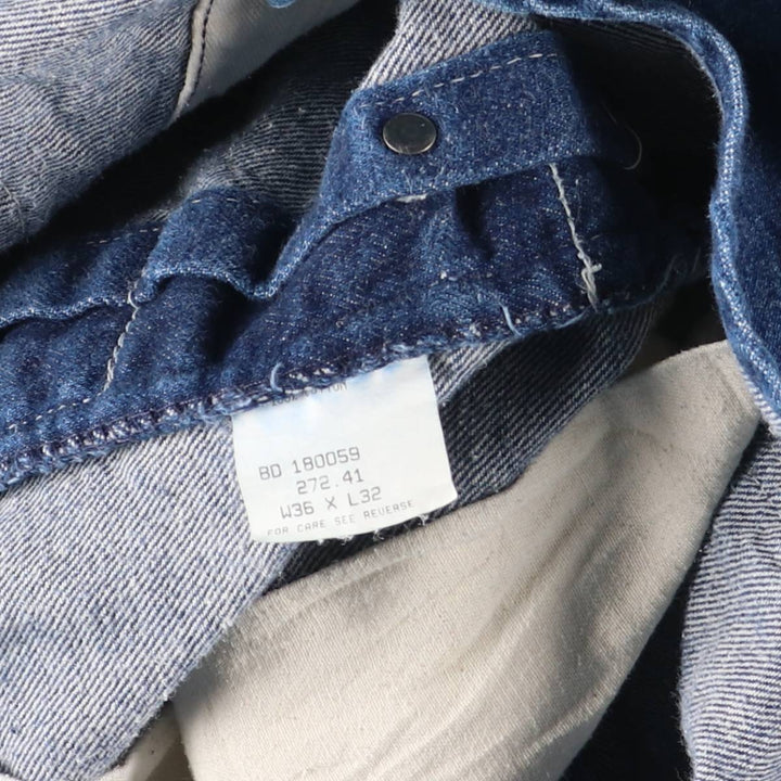 Key Logo Patch Denim Overalls, Made in USA, Men's, Size W33 cotton blue type Vintage Second Hand