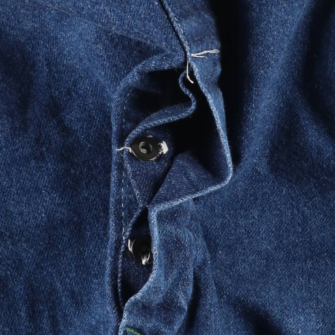 Key Logo Patch Denim Overalls, Made in USA, Men's, Size W33 cotton blue type Vintage Second Hand