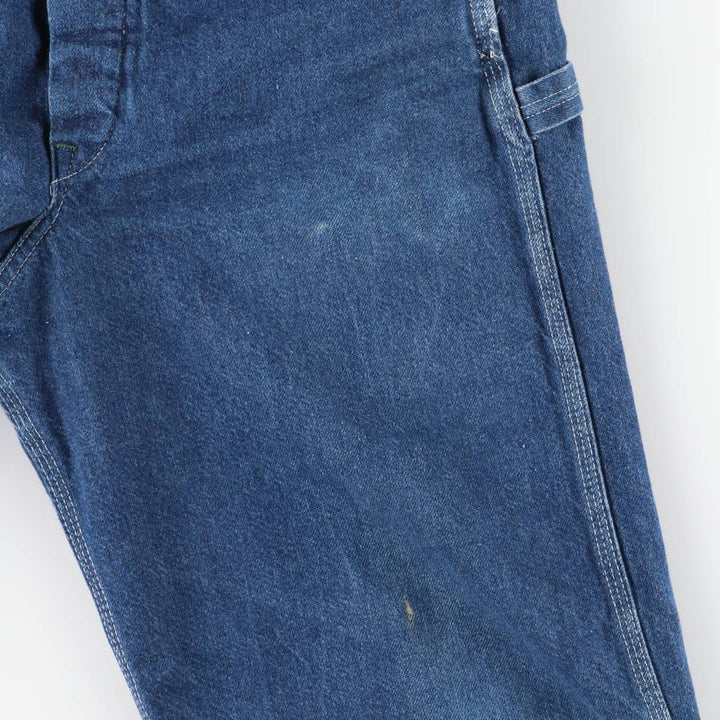 Key Logo Patch Denim Overalls, Made in USA, Men's, Size W33 cotton blue type Vintage Second Hand