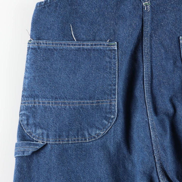 Key Logo Patch Denim Overalls, Made in USA, Men's, Size W33 cotton blue type Vintage Second Hand