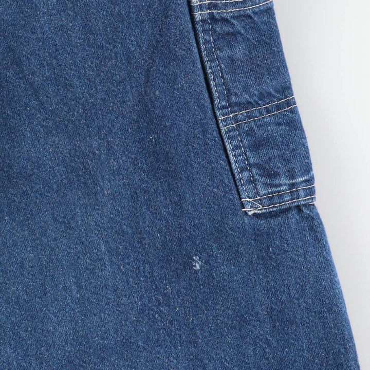 Key Logo Patch Denim Overalls, Made in USA, Men's, Size W33 cotton blue type Vintage Second Hand