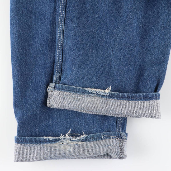 Key Logo Patch Denim Overalls, Made in USA, Men's, Size W33 cotton blue type Vintage Second Hand