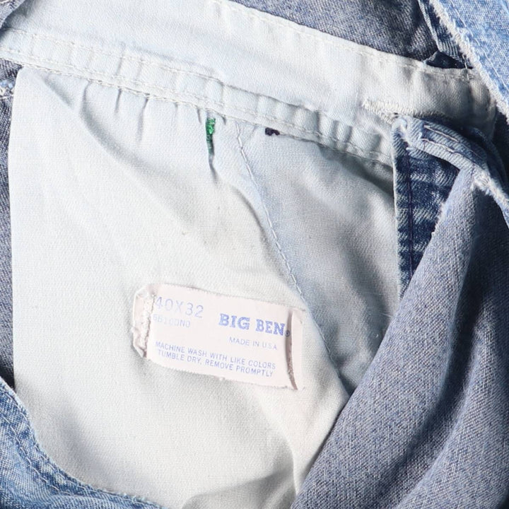 Vintage 70s-80'S Big Ben denim overalls, made in the USA, men's size 38. unclear blue type Vintage Second Hand