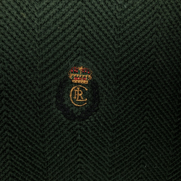 Ralph Lauren CHAPS Herringbone Cotton Knit Sweater Men's XL cotton green type Vintage Second Hand