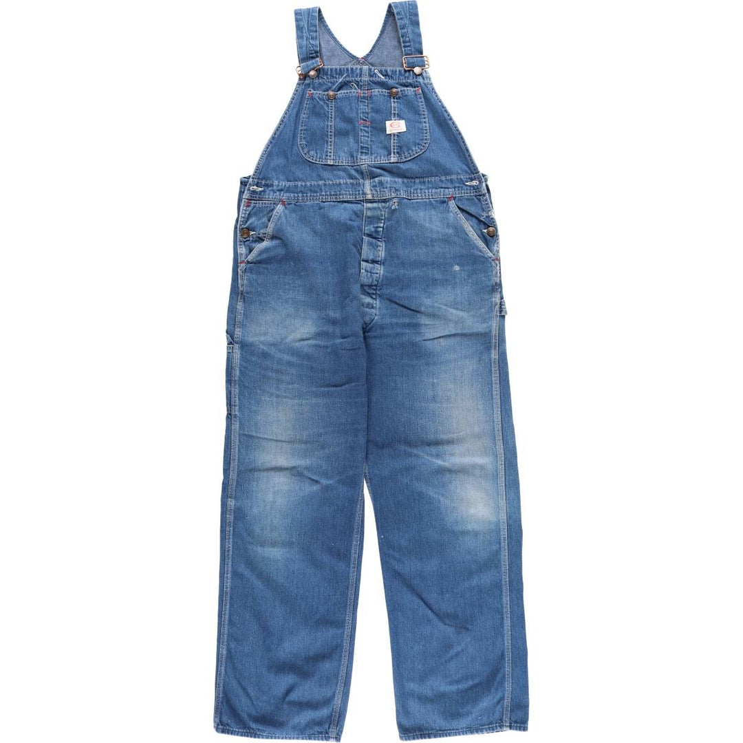 Cowden Men's Denim Overalls, Size W39 unclear blue type Vintage Second Hand