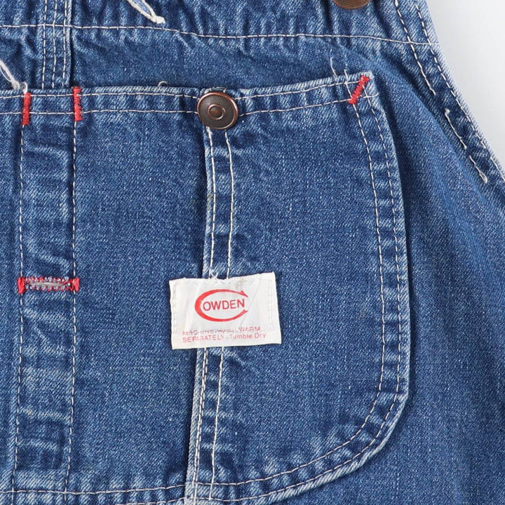 Cowden Men's Denim Overalls, Size W39 unclear blue type Vintage Second Hand