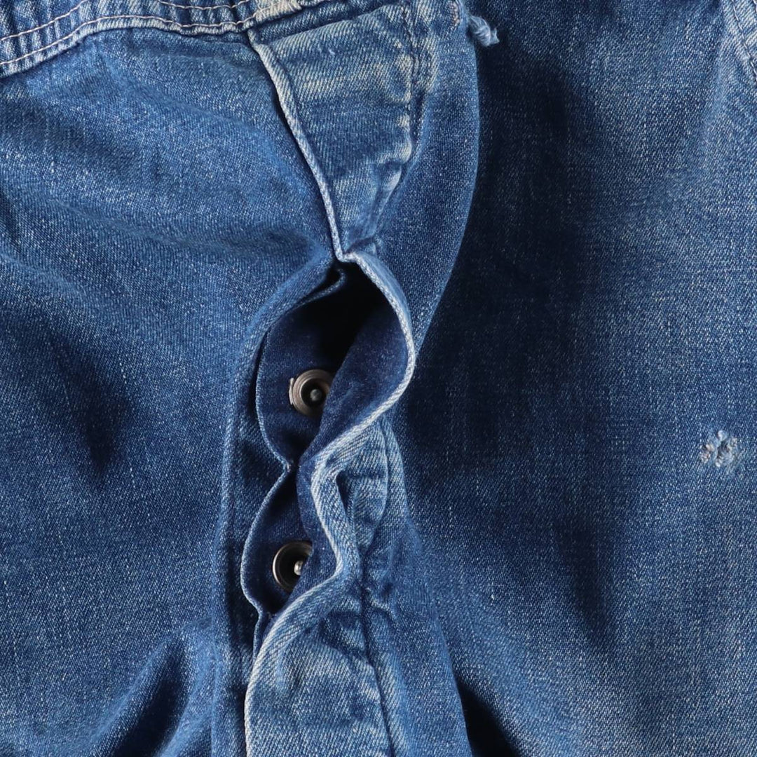 Cowden Men's Denim Overalls, Size W39 unclear blue type Vintage Second Hand